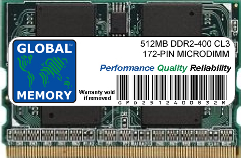 512MB DDR2 400MHz PC2-3200 172-PIN MICRODIMM MEMORY RAM FOR FUJITSU LAPTOPS/NOTEBOOKS - Click Image to Close